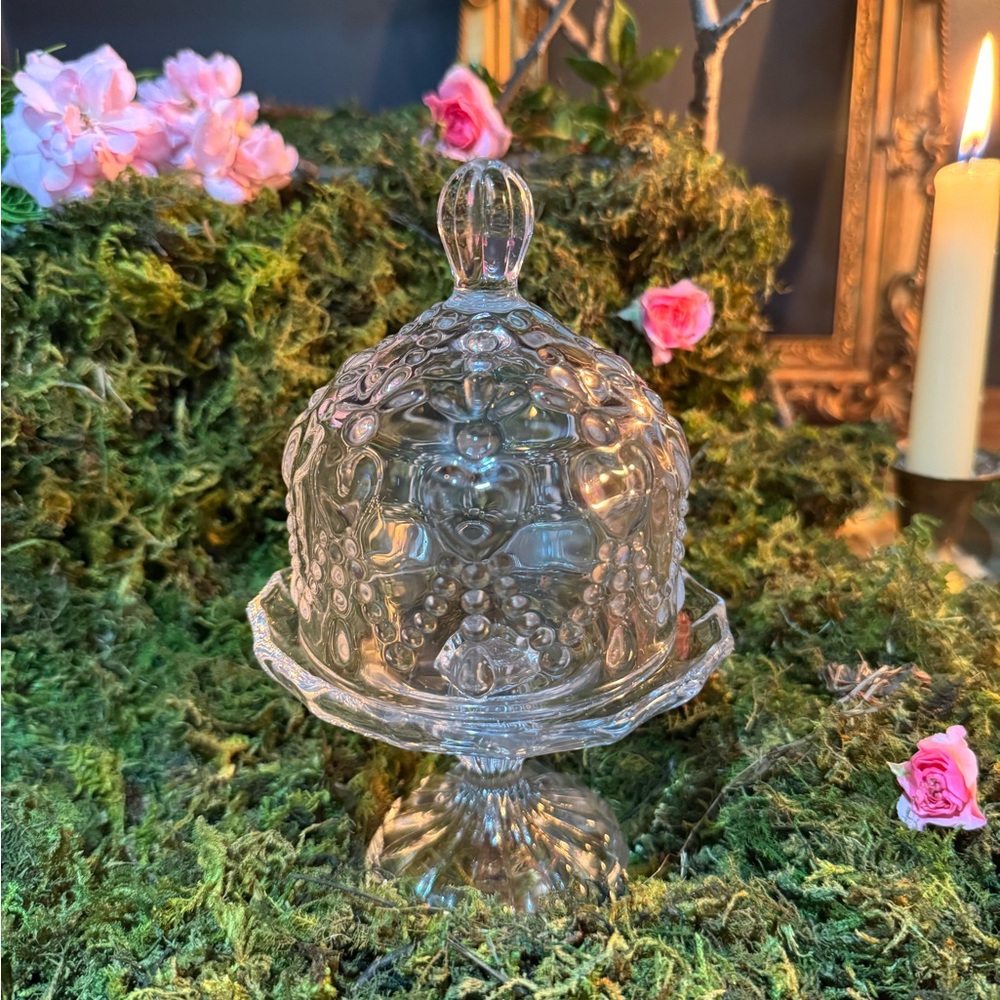 Glass Cupcake Stand w/ Dome